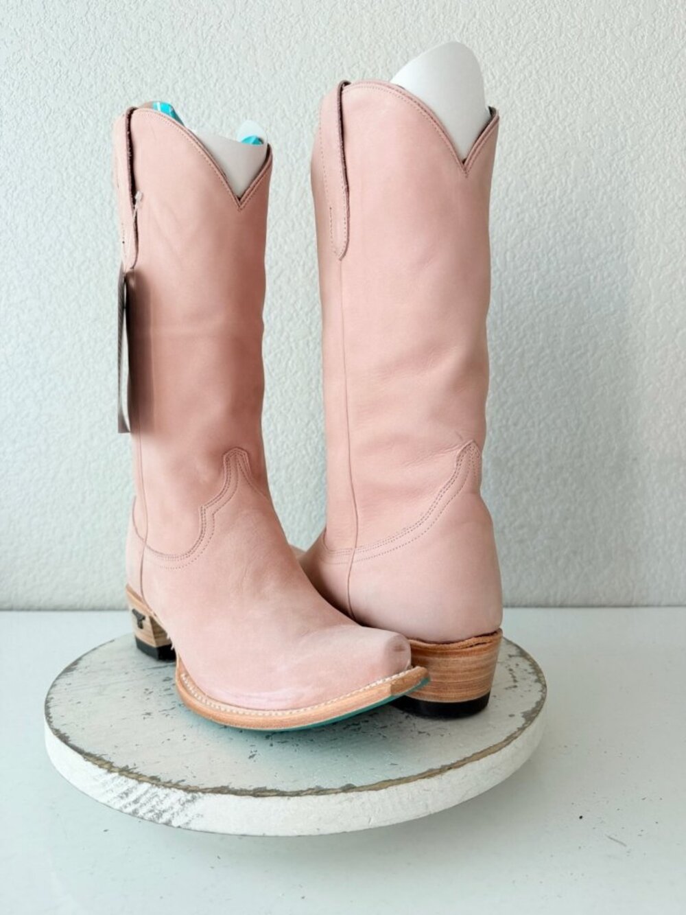 Lane EMMA JANE Pink Cowboy Boots Womens Size 9.5 Cowgirl Western Tall Snip Toe